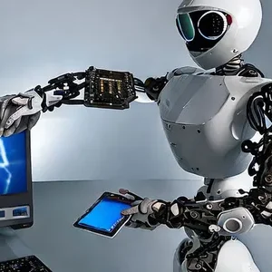 AI-text-to-image-photo-robot-with-computer
