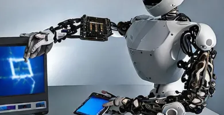 AI-text-to-image-photo-robot-with-computer